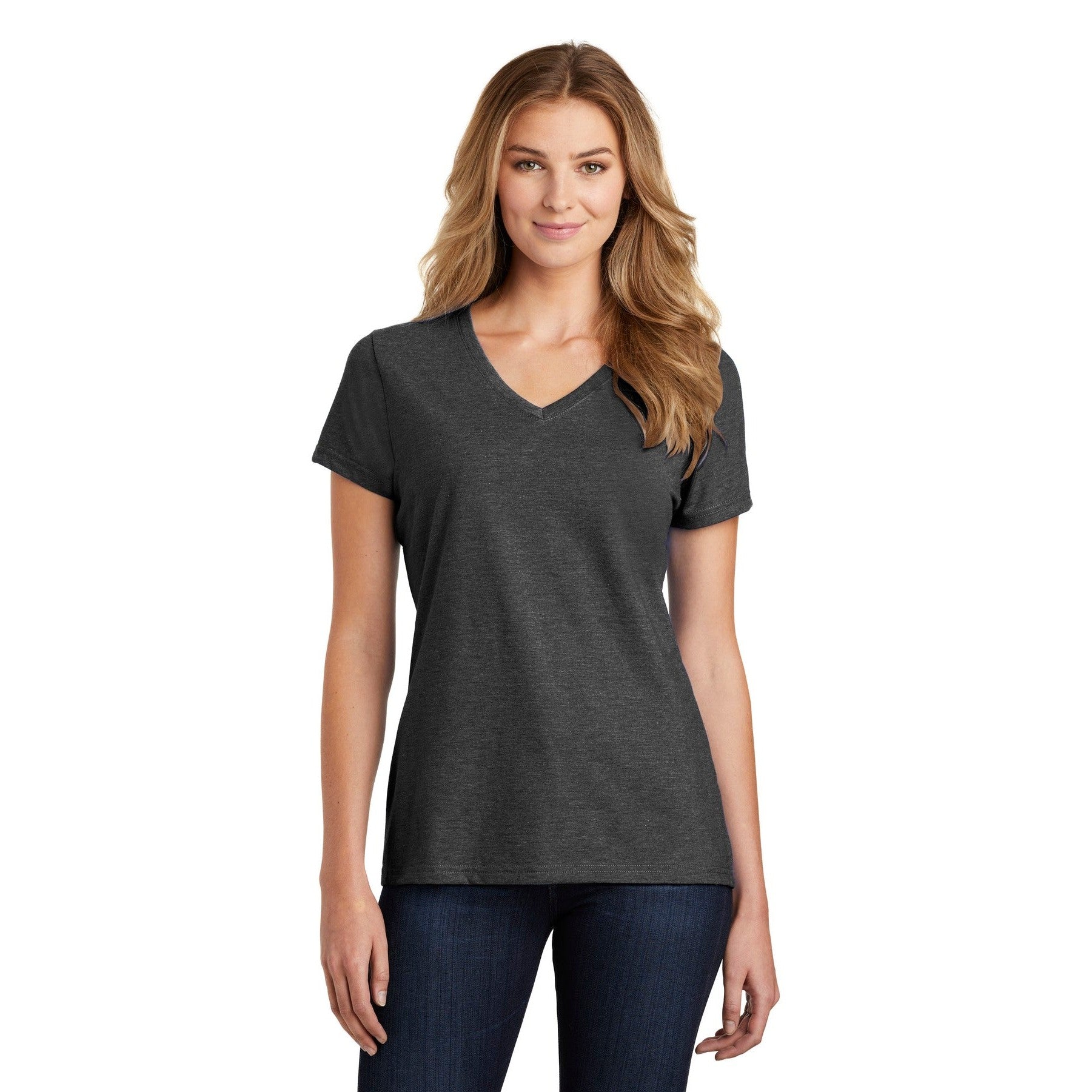 Port & Company-Port & Company ® Women's Fan Favorite ™ Blend V-Neck Tee. LPC455V-MedTech-2